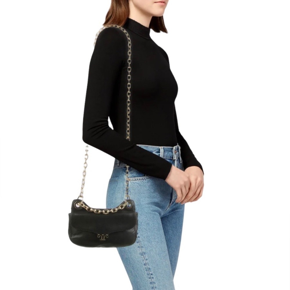 Tory Burch Black Leather Crossbody - Picture 3 of 8